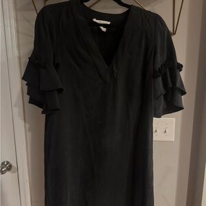 BCBGeneration Black Dress with Ruffled Sleeves